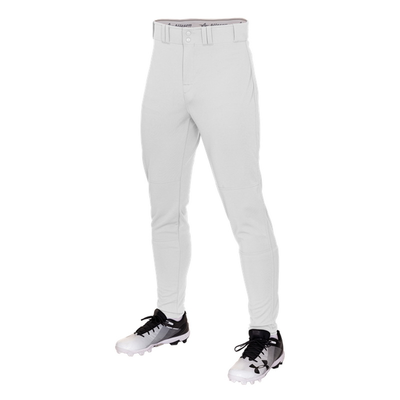 Alleson Athletic Youth Baseball Pants with Braid - XL / White/ Black