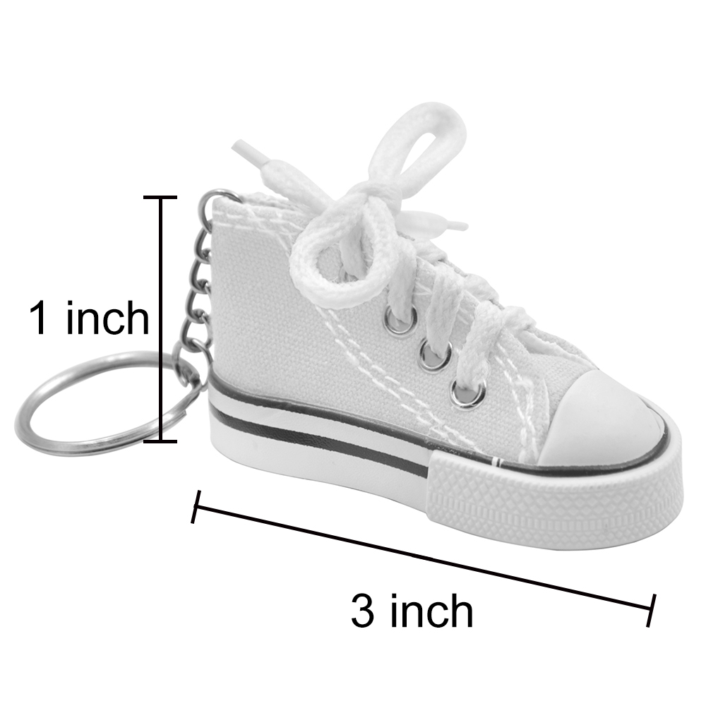 Aspire 24PCS Halloween Decorations Sneaker Keychains, Novelty Canvas Shoes Key Ring, Party Favors