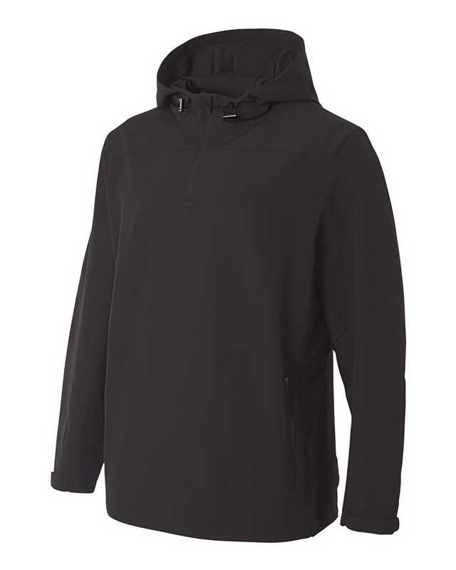 A4 N4241 Men's 1/4 Zip Batting Jacket - Black - XL