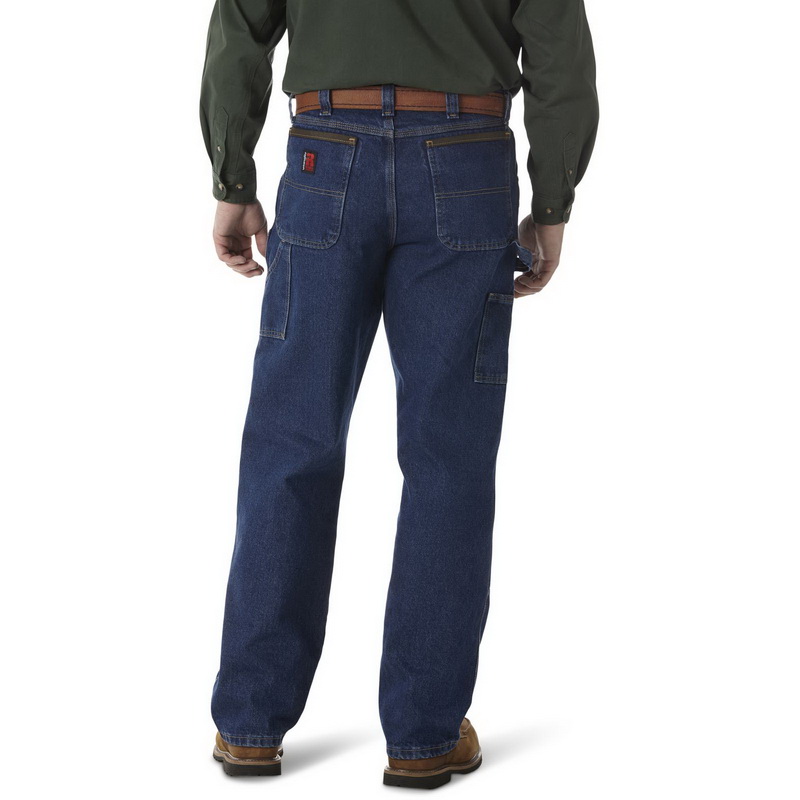 酷牌库|商品详情-Wrangler进口代理批发 Wrangler 103W030AI RIGGS WORKWEAR 实用牛仔裤 - 古董靛蓝