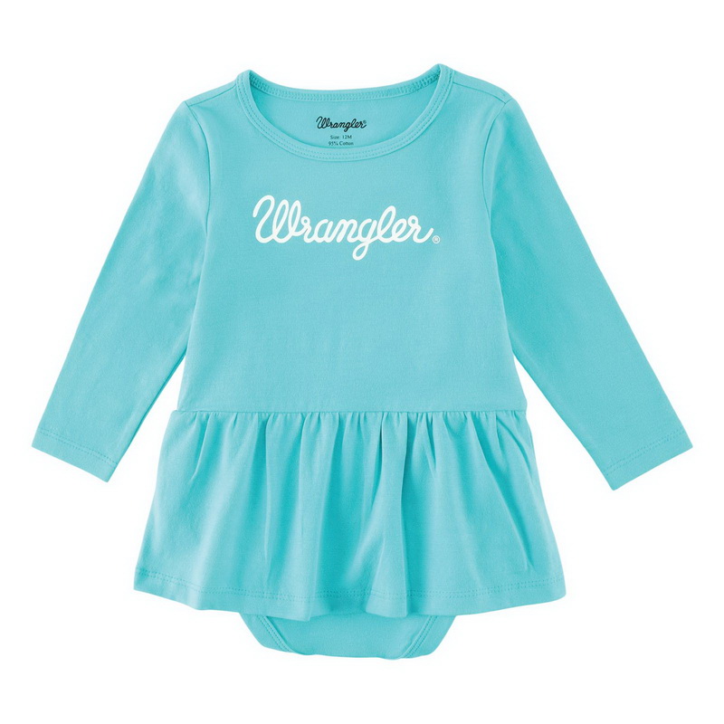 Wrangler进口代理批发 Wrangler 112338973 女婴连体衣连裙子 - 青色