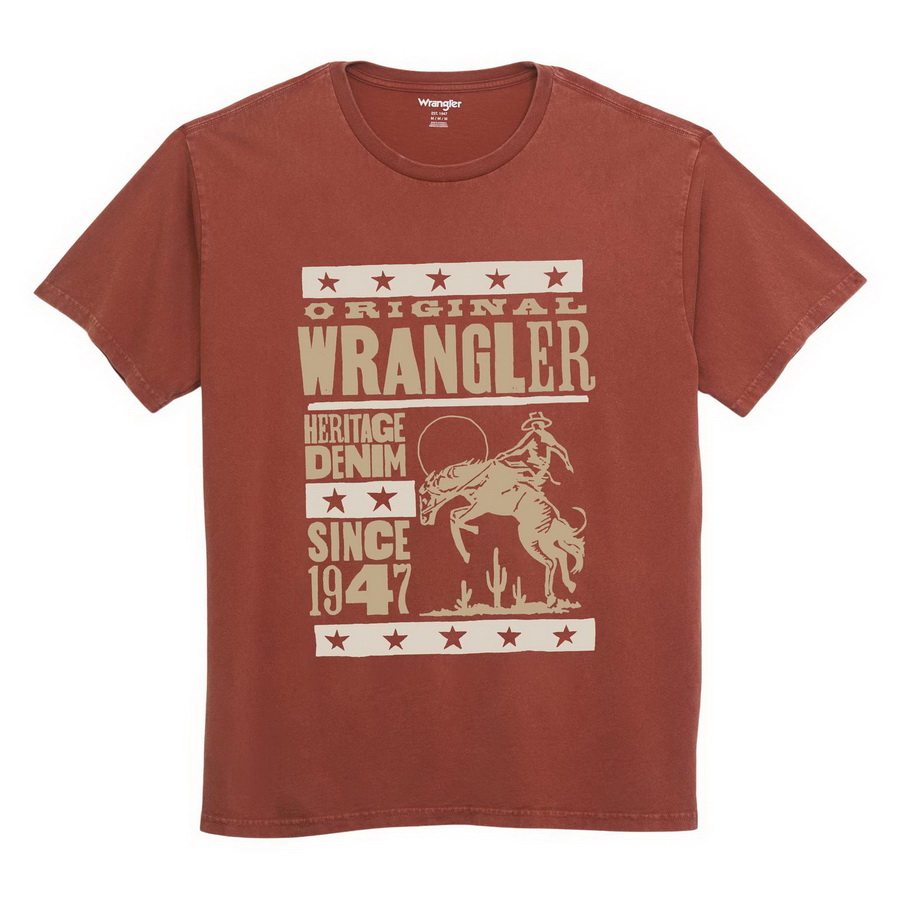 Wrangler进口代理批发 Wrangler 复古图案 T 恤 - 大廓形 - 阿拉伯香料