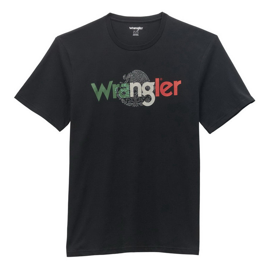 Wrangler进口代理批发 Wrangler 短袖 T 恤 - 常规版型 - 深黑色