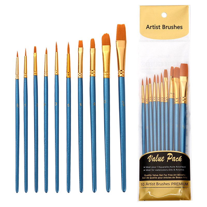 Artist Paint Brushes 7pc Painting Brush Set Acrylic Oil Watercolor FREE  SHIPPING