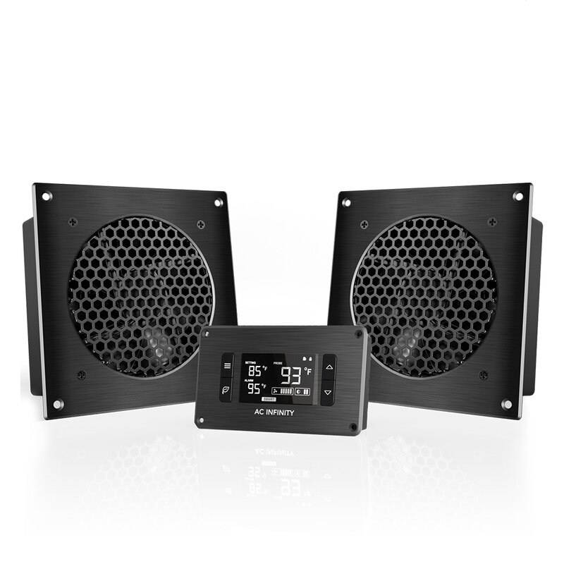 AC Infinity Airplate T8 White Home Theater and AV Quiet Cabinet