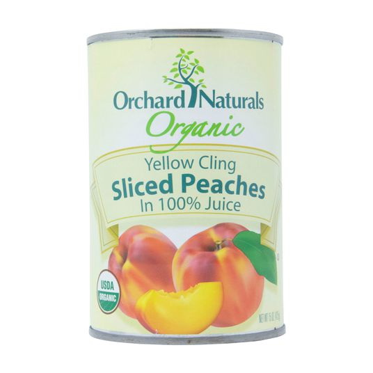 Canned Fruit, Organic Yellow Cling Peach Slices in Organic Peach & Pear  Juice from Concentrate, 15 oz at Whole Foods Market