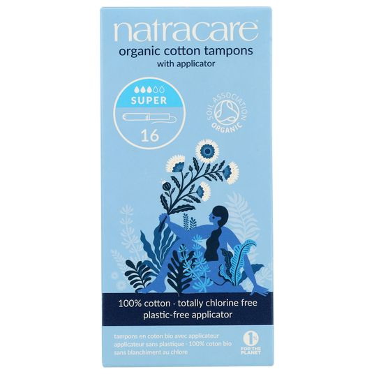 Natracare进口代理批发 Natracare 超级卫生棉条，带涂抹器，有机