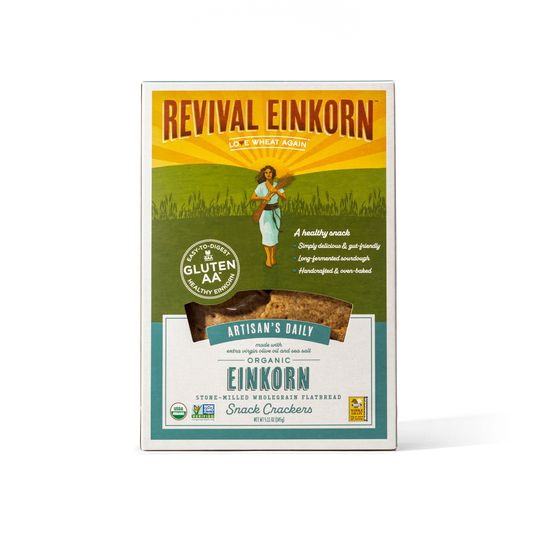 Revival Einkorn进口代理批发 Revival 单粒小麦零食饼干，Artisan's Daily，有机