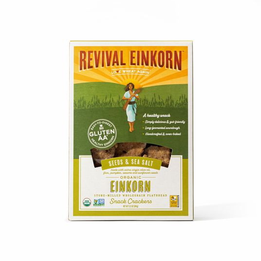 Revival Einkorn进口代理批发 Revival 单粒小麦 单粒小麦零食饼干，种子和海盐，有机