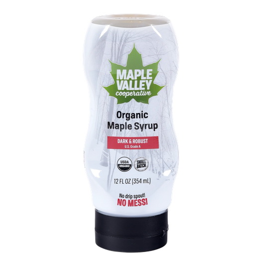 Maple Valley进口代理批发 Maple Valley Coop 枫糖浆，A 级，深色坚固，挤压瓶装，有机