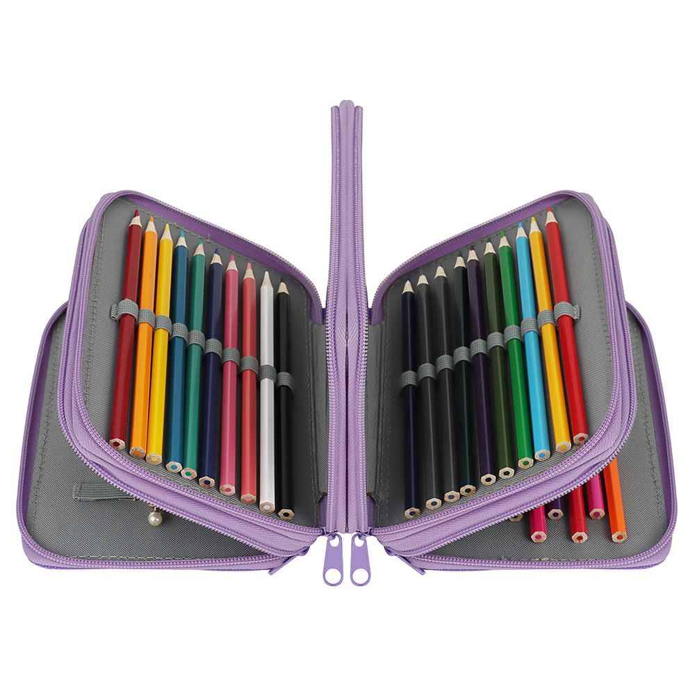 TOPTIE 4 PCS Felt Pencil Bags, Zipper Pencil Case Pencil Pouch for