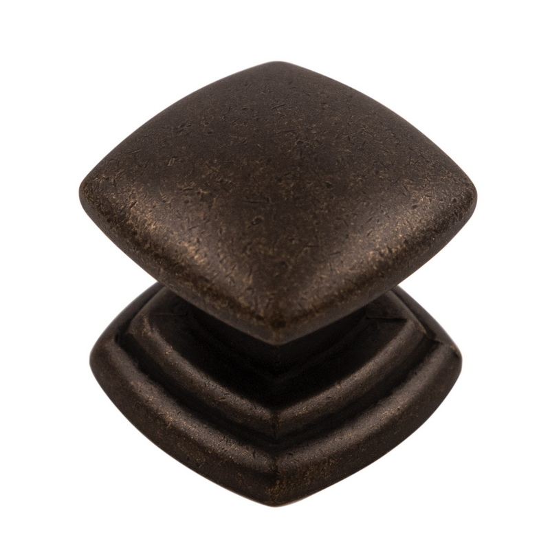 Hickory Hardware Euro Contemporary Collection Knob 1 14 Inch Square Refined Bronze Finish 4677