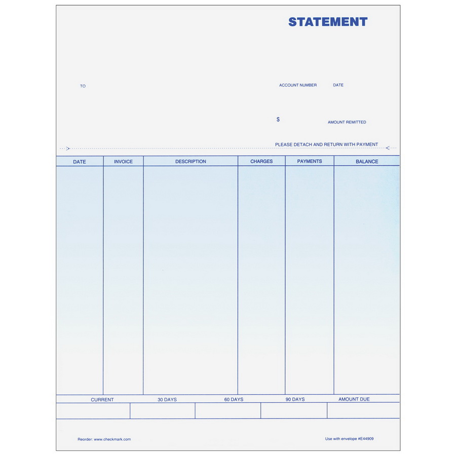 70016 - Blank Statement Paper (Perf at 3 1/2)