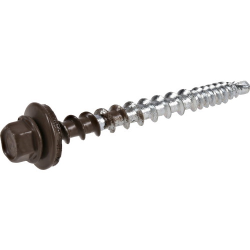 #10 x 1 Metal Roofing Screws (Metal to Wood) 250 / Brown