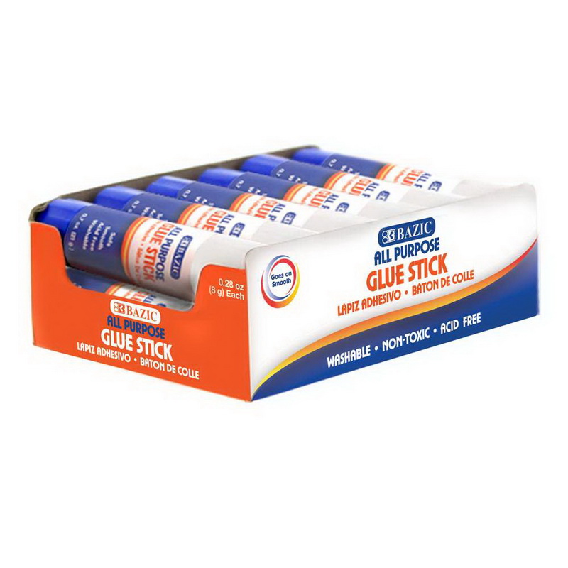 Bazic Products 2053 8g / 0.28 oz. Premium Small Glue Stick - Pack of 12