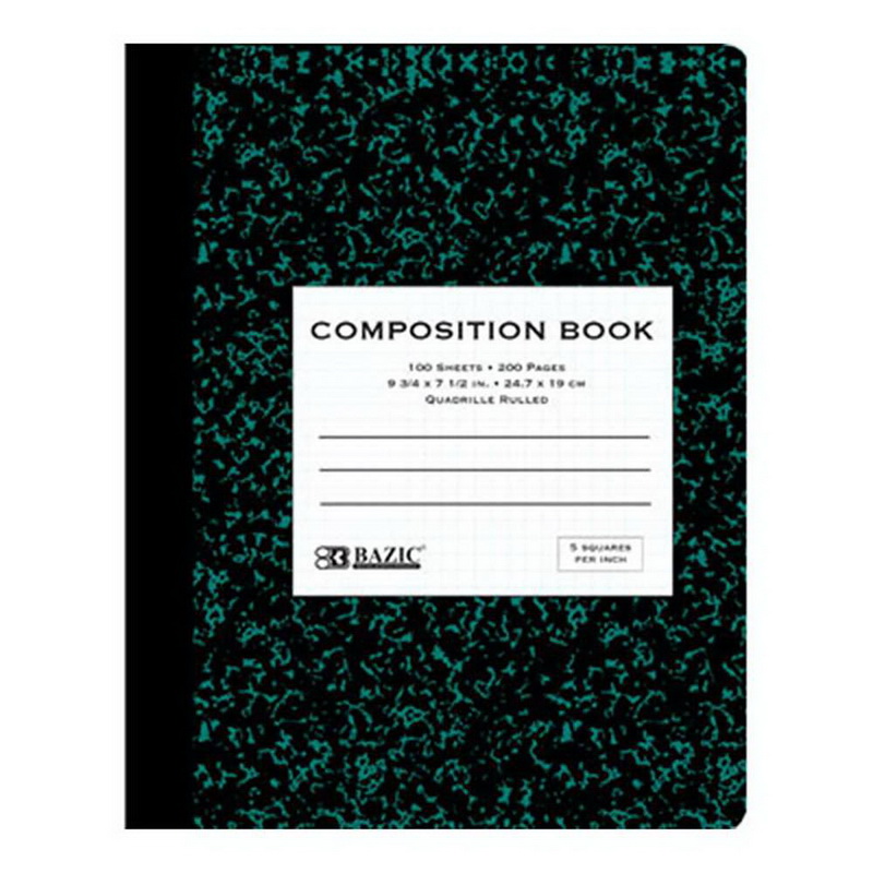 Bazic 100 Ct. Primary Journal Marble Composition Book Pack of - 48