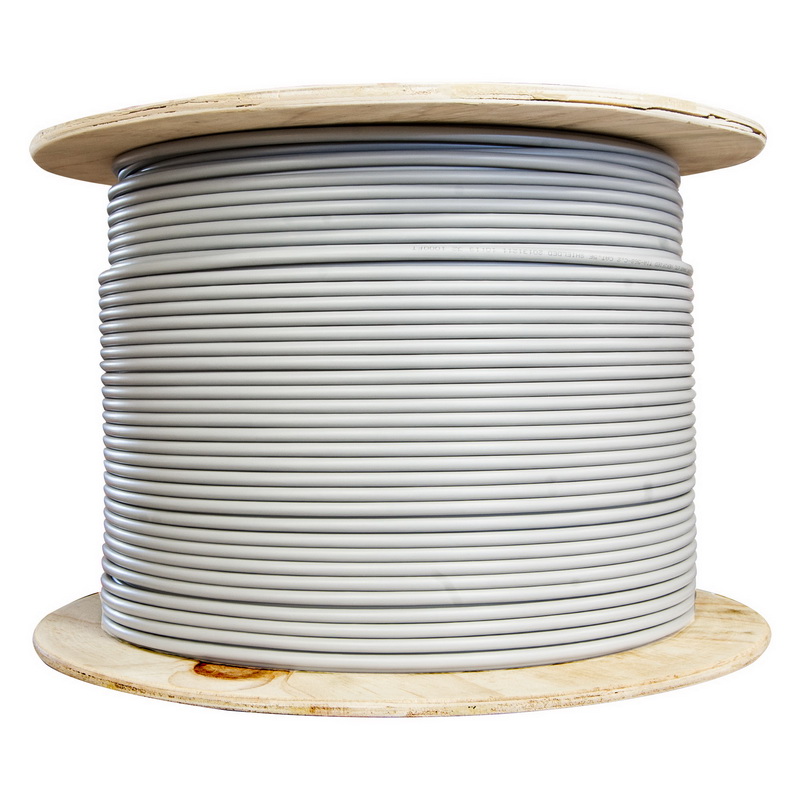 1000 feet CAT5E 24AWG 4PR Solid Shielded Ethernet Cable STP White