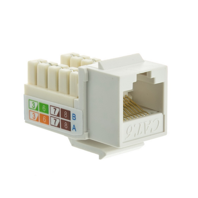 Cat5e Keystone Jack Toolless RJ45 Female Green to 110 Punch Down Connector UTP CableWholesale 