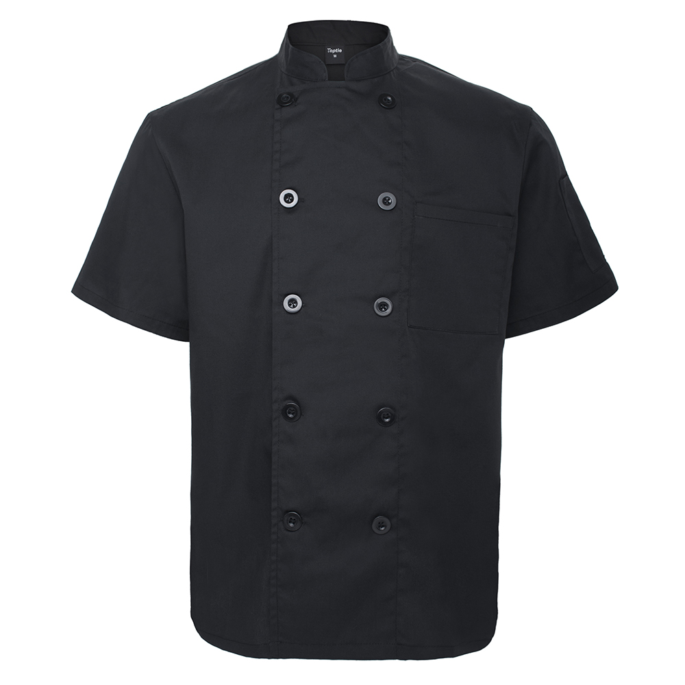 TopTie Unisex 3/4 Sleeve Chef Coat Jacket Men Women Kitchen Work Cook Uniform XL 