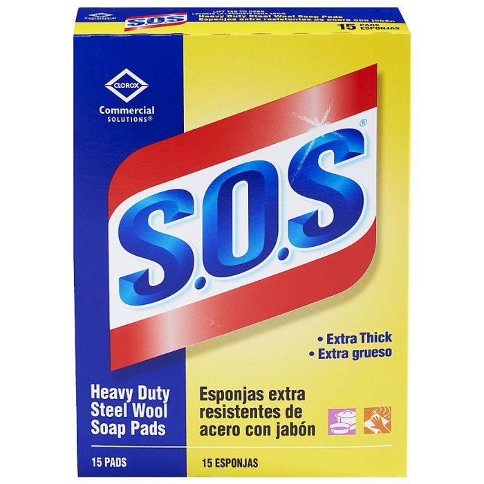 S.O.S.进口代理批发 SOS 88320 固体羊毛皂垫，蓝色肥皂/灰钢（15 个/包，12 个/箱）