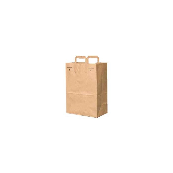 Paper Grocery Bags - 12 x 7 x 17, 57 lb, 1/6 Barrel, Kraft