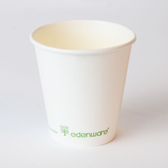 Edenware进口代理批发 Edenware PLA10，10 盎司热杯，PLA 内衬可堆肥，白色，20/50/CS