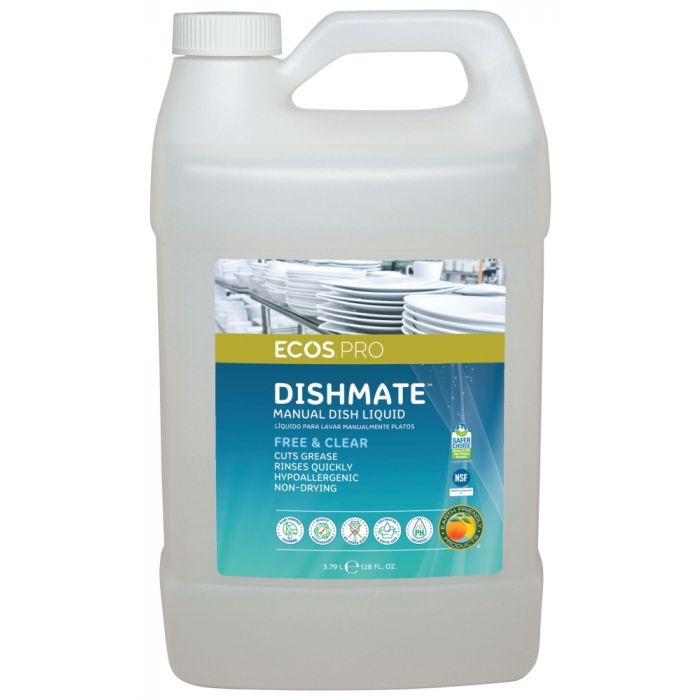 Ecos Pro进口代理批发 Ecos PRO PL9721 Pro Dishmate 手动洗碗液 25 盎司，透明至浅黄色，液体，（每包 6 件）