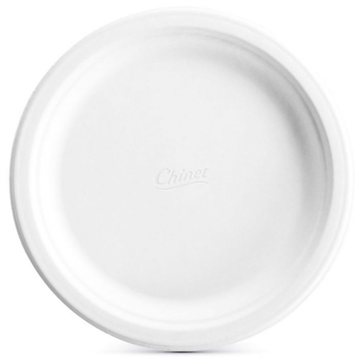 Huhtamaki 21227 Chinet® 8-3/4 Diameter, Molded Fiber, Recyclable,  Compartment, Sturdy, Tableware Food Plate (