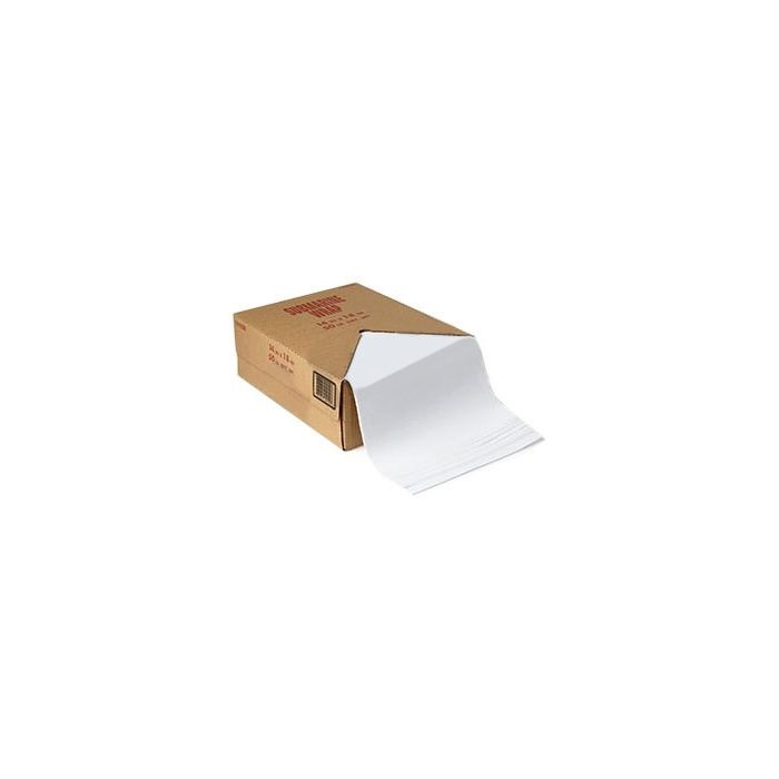 Norpak F1616DW MGDW Sub Wrap Dry Wax Paper, Bleached Kraft Sheets, 50# Box  - 16 x 16 