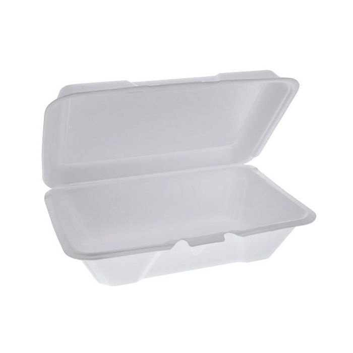 Pactiv YTH102060000 Foam Food Container 9-3/16 x 6-1/2 x 1-5/8