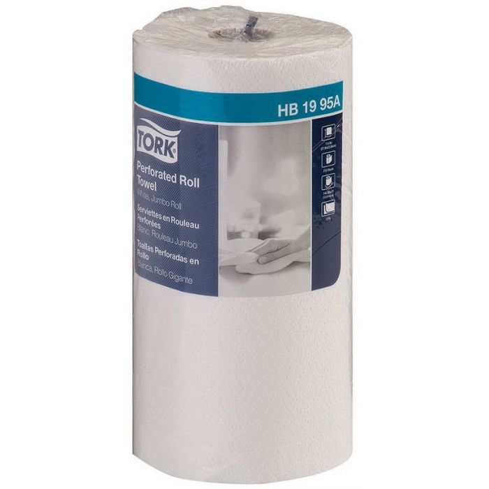 Tork Universal Perforated Towel Roll, 2-Ply,11Wx9L, White, 210/Roll, 12/Case - HB1995A