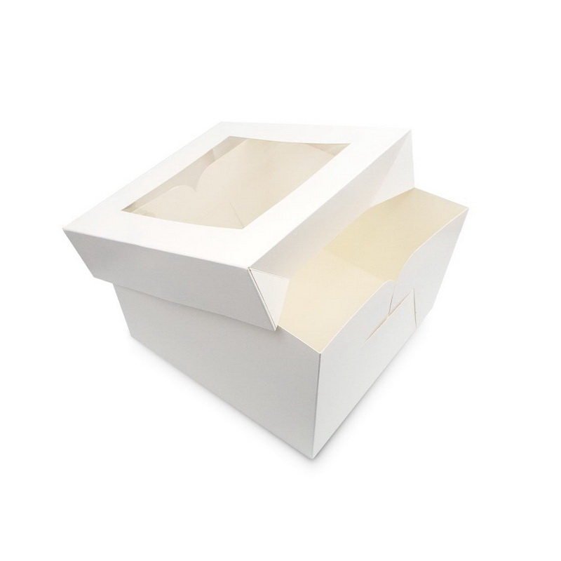 酷牌库|商品详情-Cake Craft Group进口代理批发The Cake Decorating Co. 6 英寸方形哑光蛋糕盒带窗 - 尺寸：6 英寸(15.24cm)