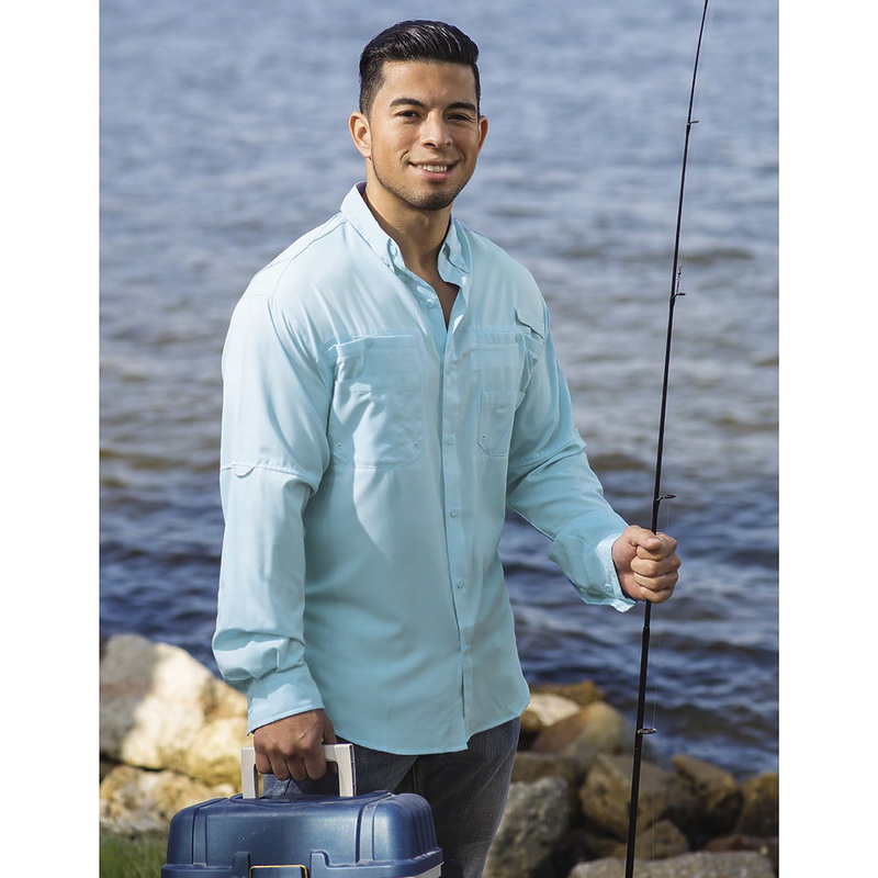 Burnside B2299 Burn Long Sleeve Fishing Shirt, Price/each Sale, Reviews. -  Opentip