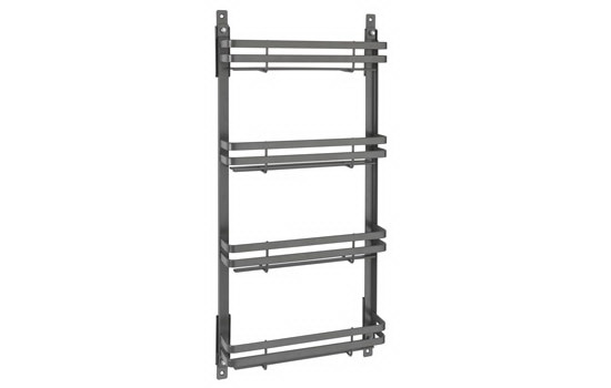 Rev-A-Shelf进口代理批发 Rev-A-Shelf 5365-10-FOG 10-5/8"W x 23-3/8"H x 2-1/2"D Orion 灰色扁线门安装香料架