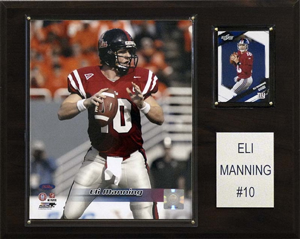 C & I Collectables进口代理批发 密西西比叛军牌匾 12x15 Eli Manning 设计