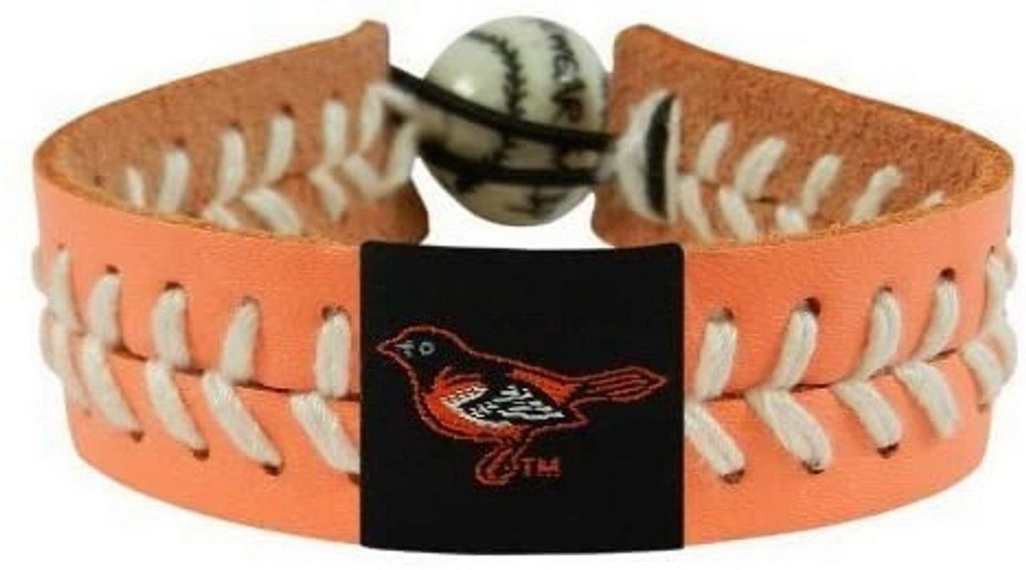 GameWear Houston Astros Bracelet Team Color Baseball Red Leather Sand Thread