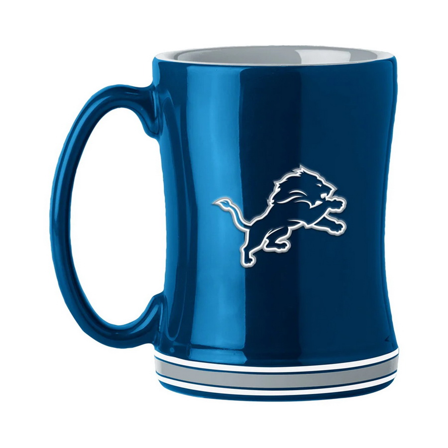 Detroit Lions 14 oz Team Color Sculpted Logo Coffee Mug