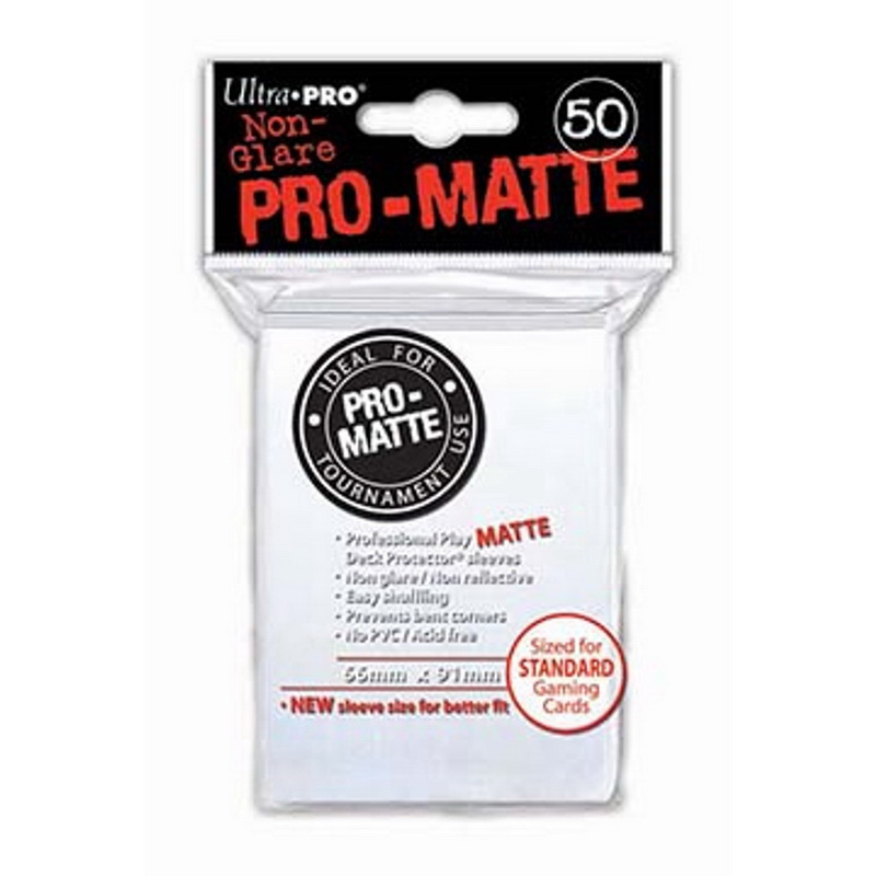 Ultra Pro进口代理批发 Ultra Pro 甲板保护器 - Pro-Matte - 白色（一包 50 个）