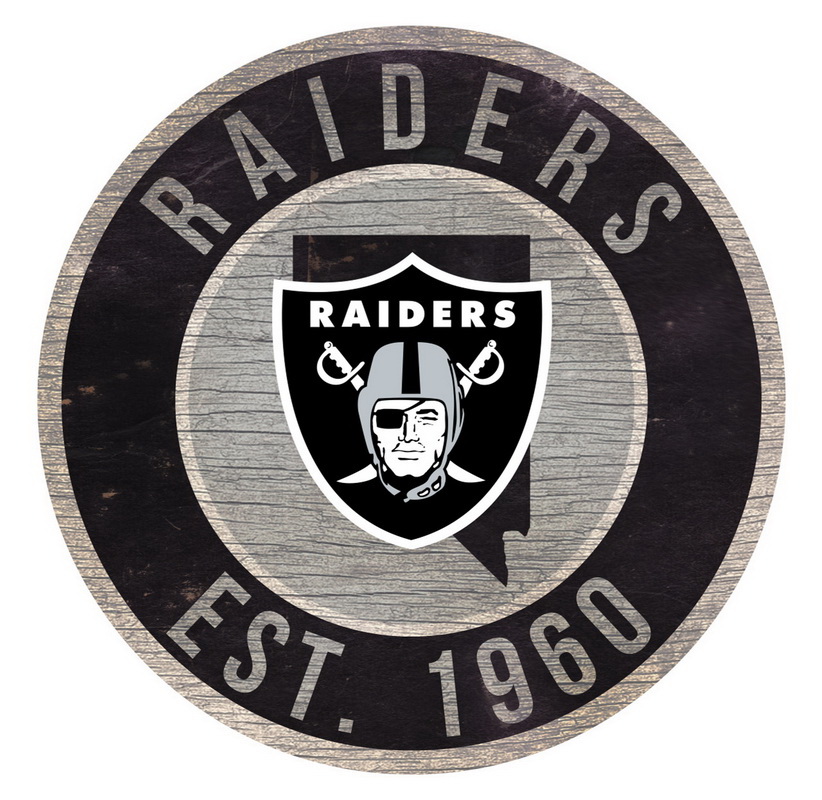 Las Vegas Raiders Metal Established Date Circle