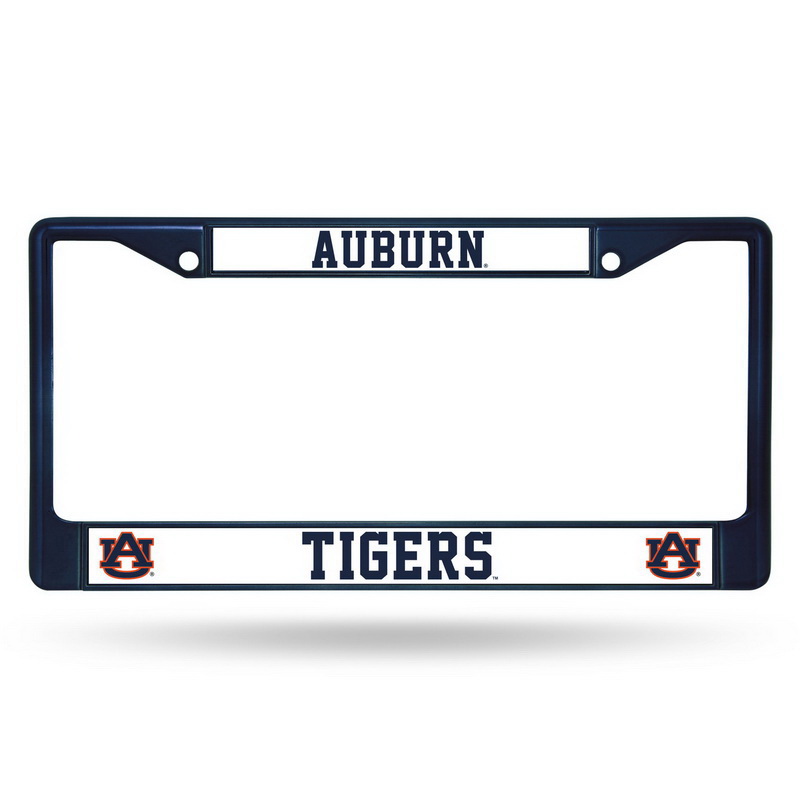 Auburn Tigers 1 Premium Metal License Plate Frame and 1 Premium License Plate WinCraft Bundle 2 Items 