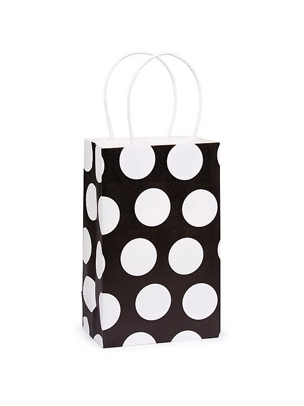 Opentip.com: Amscan BB102459 Black & White Polka Dot Favor Bag
