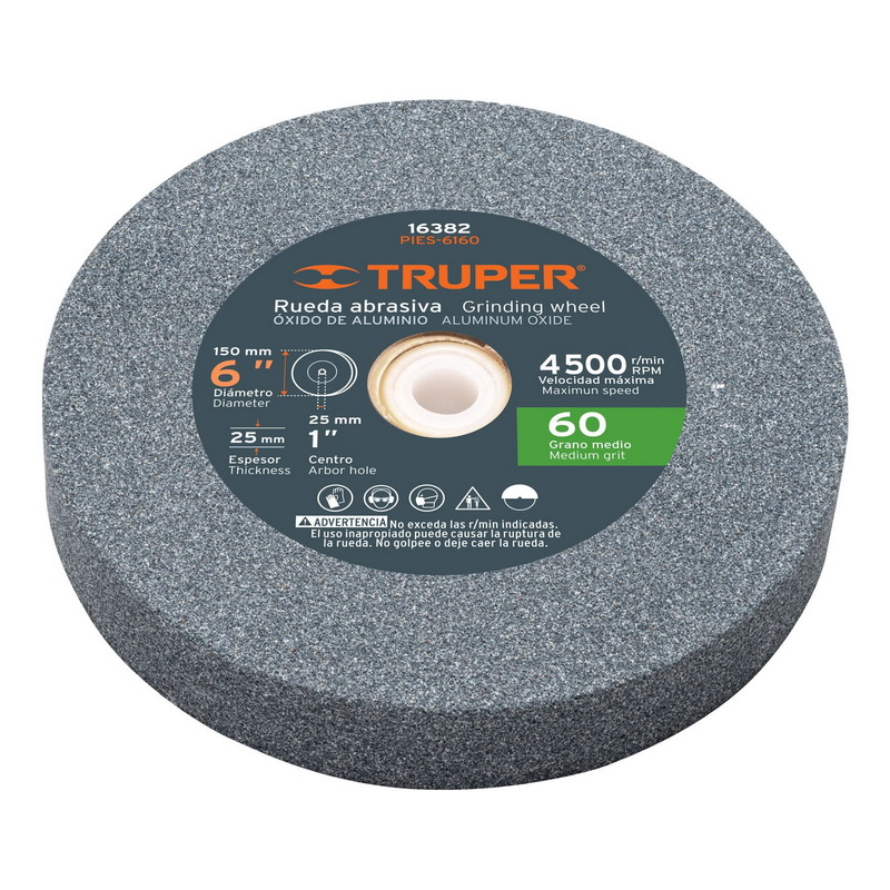Truper 16382 6x1" Grain 60 Aluminium Grinding Wheel Wholesale Opentip