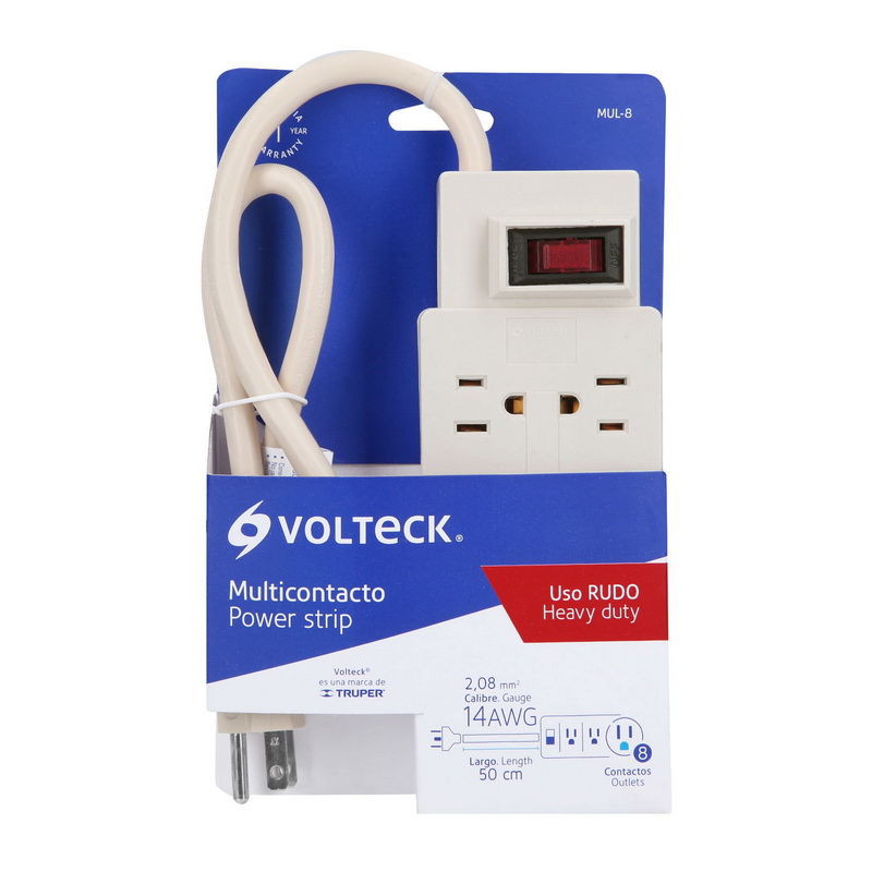 酷牌库|商品详情-Volteck进口代理批发 Volteck 47186 8 插座电源板 Voltech