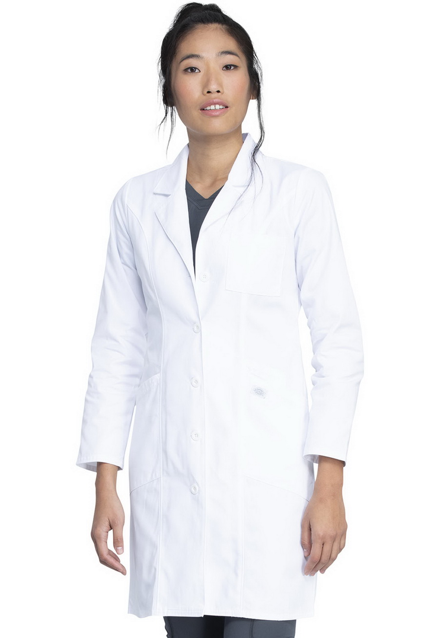 White Dickies Scrubs EDS Professional Unisex 40/" Lab Coat 83403 DWHZ