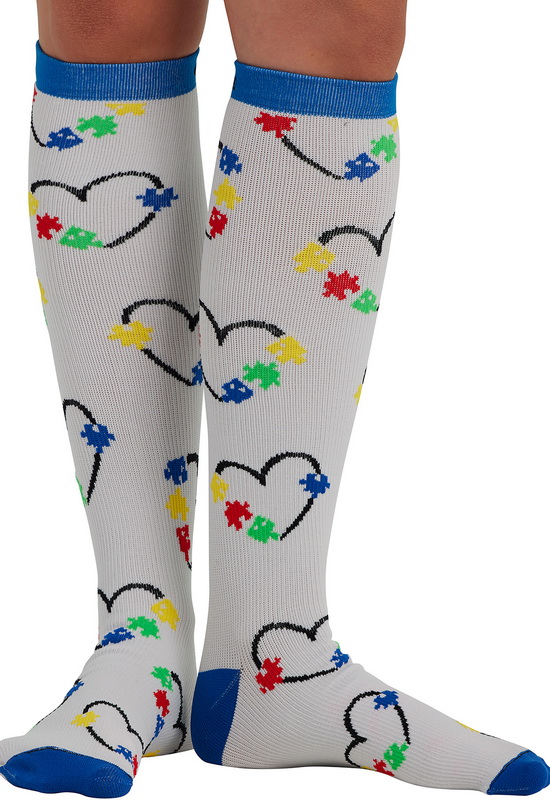 Cherokee Scrub Love Women's 8-15 mmHg Light Socks, Nursing Socks