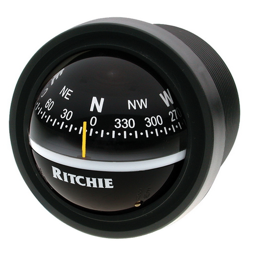 Ritchie进口代理批发 Ritchie V-57.2 Explorer Compass - 仪表板安装 - 黑色