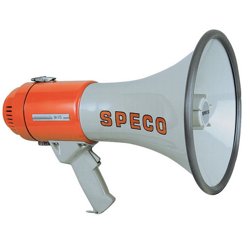 Speco进口代理批发 Speco ER370 豪华扩音器带警报器 - 红色/灰色 - 16W