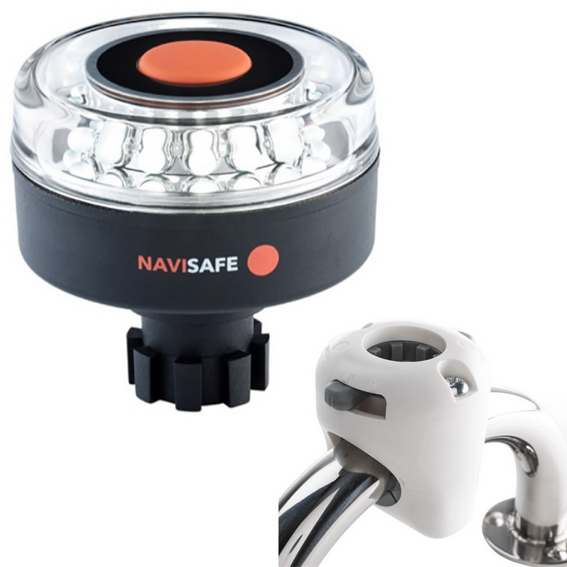 Navisafe进口代理批发 Navisafe Navilight 360° 2NM 带 Navibolt 底座和导轨安装座 - 白色