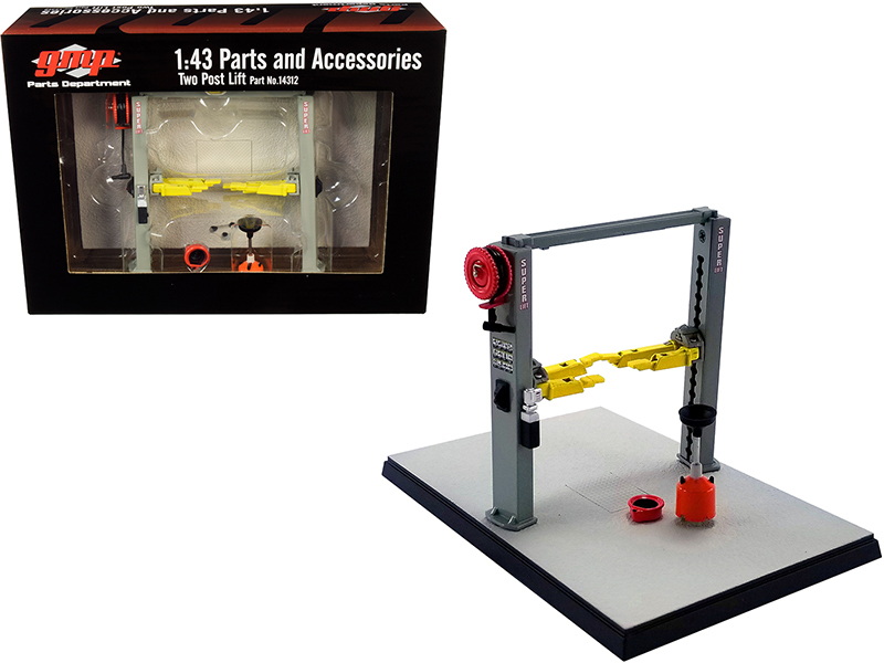 GMP进口代理批发 GMP 14312 1/43 比例模型车灰色两柱举升器