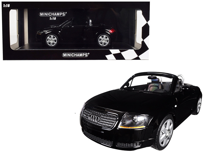 Minichamps进口代理批发 Minichamps 155017030 1999 奥迪 TT Roadster 黑色限量版全球 300 件 1/18 压铸模型车